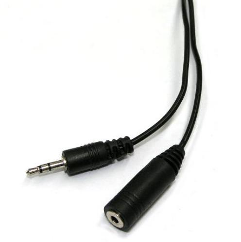 2.5mm Stereo Plug to 2.5mm Stereo Jack Extension Cable 1m